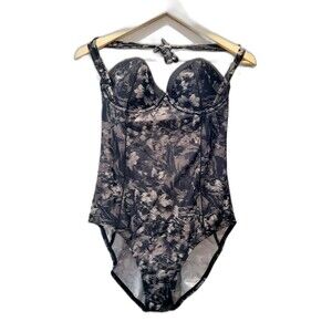 LOLE Natadoline Womens Swimsuit One-Piece Striped Size LARGE